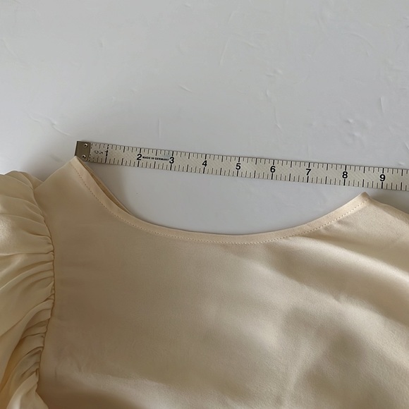 NEW Anthropologie Mise En Scene by Ruffian Mascarpone Silk Blouse SZ-4 - Picture 13 of 14